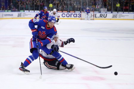 Хоккейный клуб "Нефтехимик" обыграл СКА со счётом 2:1